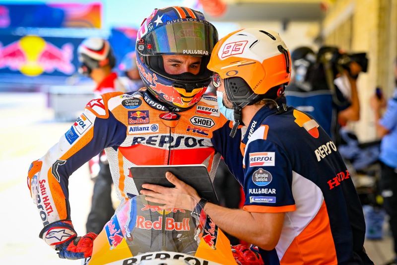 Marc Marquez Gagal Podium karena Masalah Motor di MotoGP AS 2022, sang Manajer Marah Besar : Okezone Sports